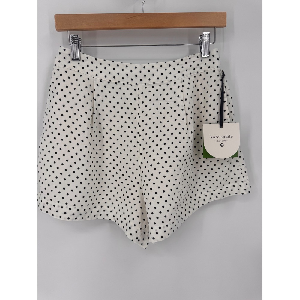 Kate Spade for Target Shorts Womens Small Cream Polka Dot Linen Blend NWT - Picture 2 of 11